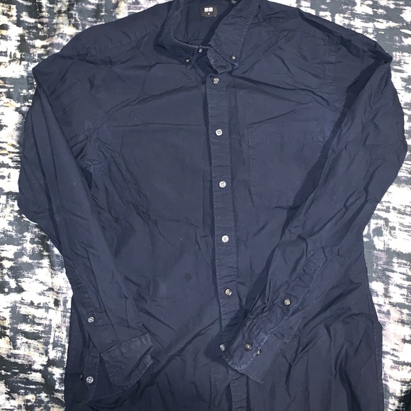 TWO , lightweight TRUE NAVY BLUE SHIRTS sz Small - Picture 2 of 3